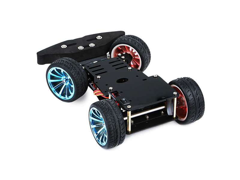 4WD Metal Car Chassis with Steering Servo - Image 2